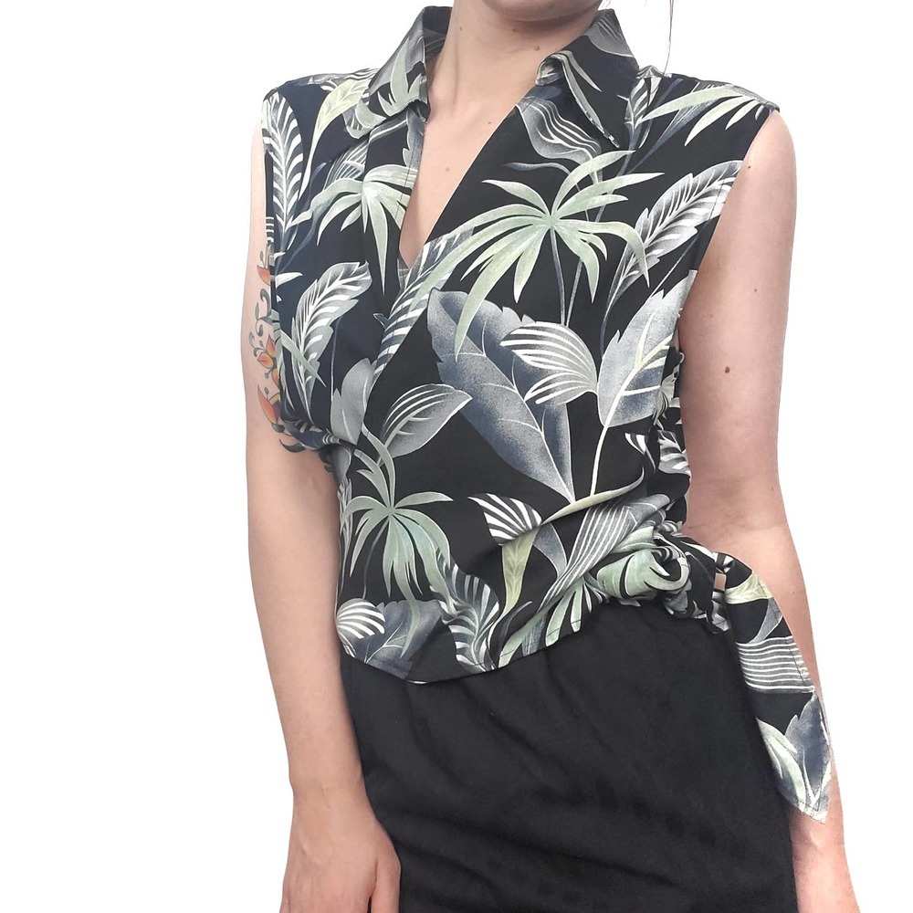 Tommy Bahama | Vintage Silk Wrap Top L